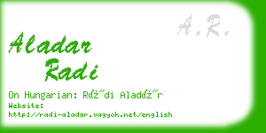 aladar radi business card